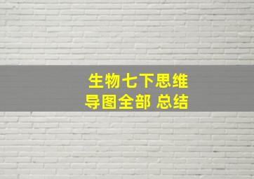 生物七下思维导图全部 总结